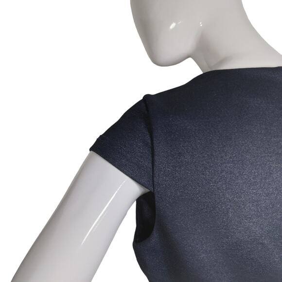 Tommy Hilfiger Indigo Fit and Flare Dress Size 8 Sparkle Denim Look Stretchy - Picture 13 of 15